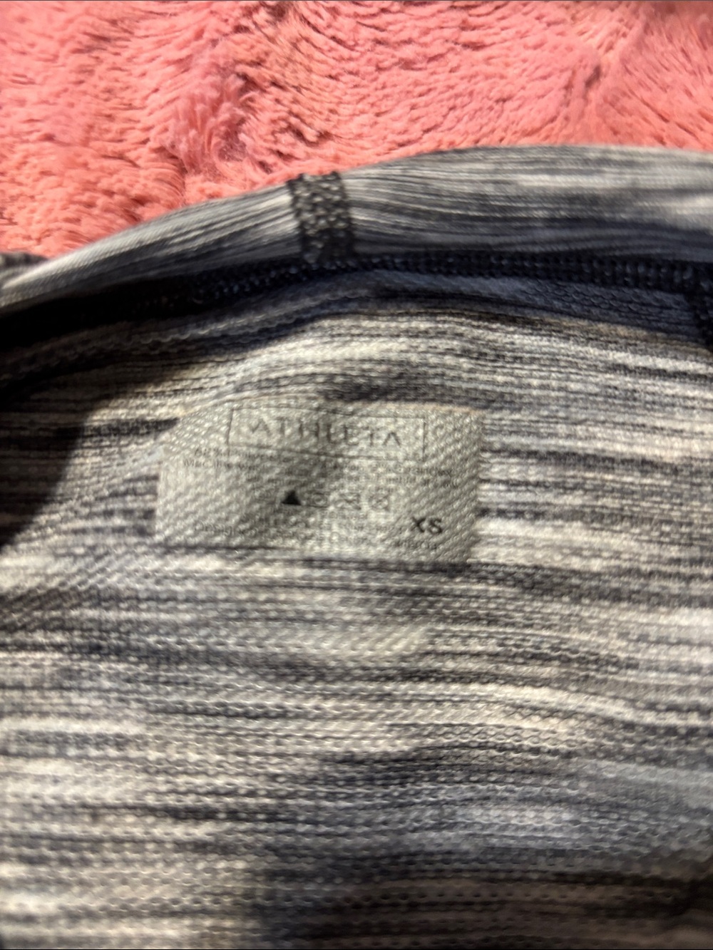 Athleta women’s XS Black and Gray Striped Lightweight Shirt Jacket with hood